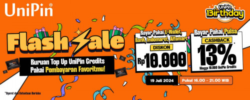 UniPin 13irthday Flash Sale Balik Lagi! Siapa Cepat Dia Dapat!